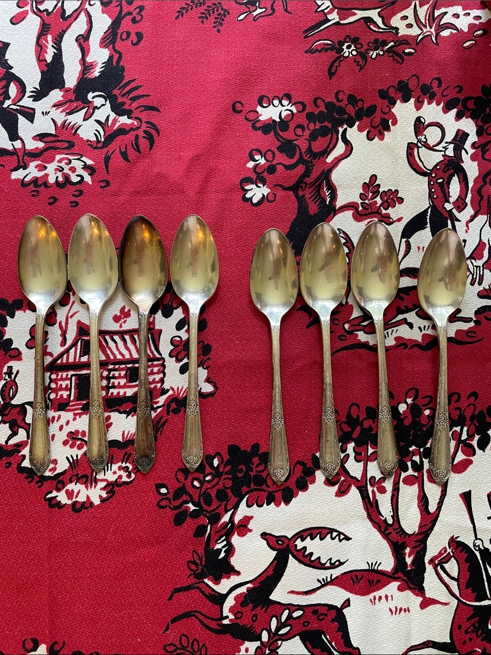 Set of 8 antique William Rogers silver spoons